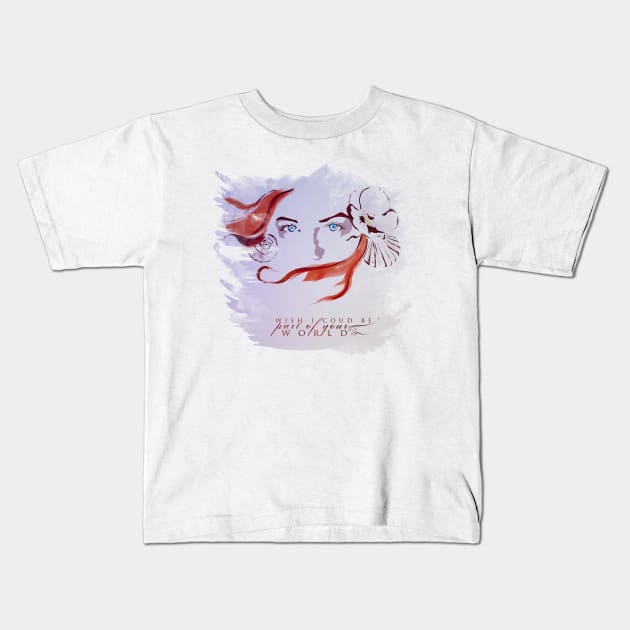 Ariel Kids T-Shirt by rosescreation